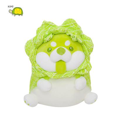 China Wholesale Cheap Cute And Vegetable Cabbage Dog Plush Toy Fun Animal Dolls Rests Kids Stuffed Cushion Toys Gift for sale