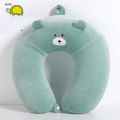 China Wholesale Portable Cheap U-Shape Size Plush Memory Foam Animal Customized Neck Pillow for sale