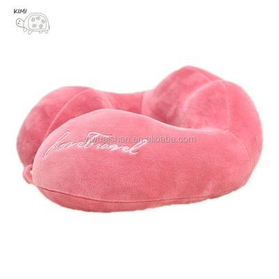 China 2022 New Logo Pink Lovely pp Cotton Portable Custom Car Neck Pillow for sale