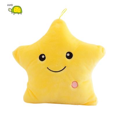 China Good Quality Wearable Smile Star Shape Stuffed Soft Plush Led Pillow Light Toys For Gifts for sale