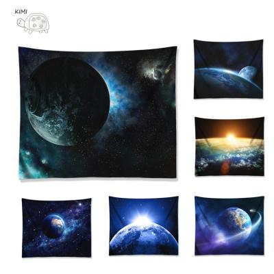 China Simple Wholesale Cheap Digital Printing Mysterious Starry Earth Sky Light Tapestry Wall Hanging for sale