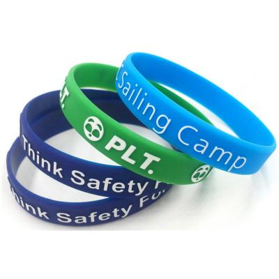 China Sports Manufacturer Wholesale Custom Logo Silicone Wristband for sale