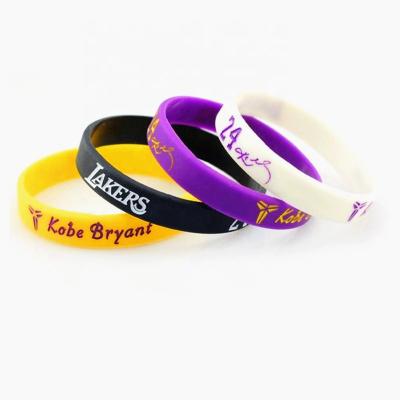 China Sports Wholesale High Quality Custom Logo Wristband Silicone Rubber Wristband for sale