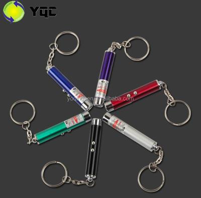 China Modern 2 in 1 UV Torch Mini Teaching Laser Light Keychain Led Key Chain Flashlight Wholesale for sale