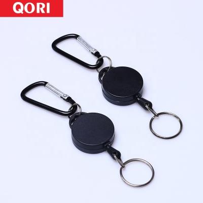 China Compacte 3,2 cm doorsnede karabiner terugneembaar ID badge spoel met Kingring en Yoyo houder Te koop