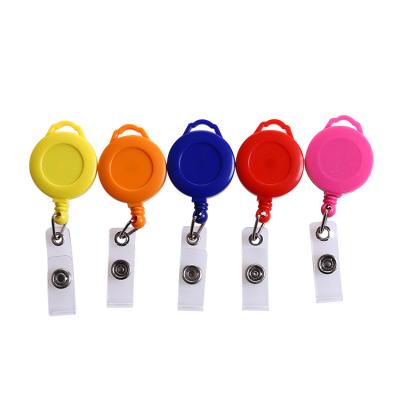 China Deyi Custom Retractable Badge Reel Name Badge for Employees Works and School LOGO for sale