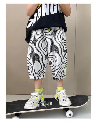 China Hip Hop Street Style Breathable Boys Cropped Pants Pop Up Summer Kids Pants for sale