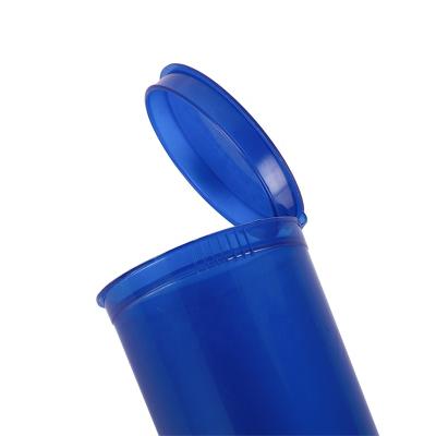 China Size Pharmaceutical Blue Custom Plastic Vials Biodegradable Bottle Packaging Large 19 Dram Pop Top Containers Clamp Bottles for sale