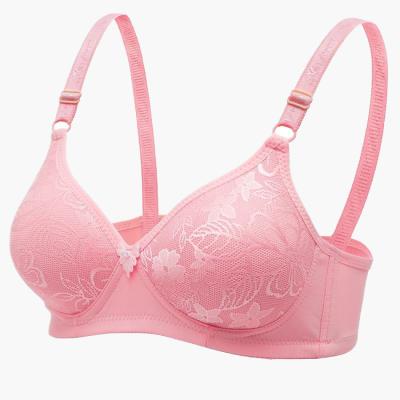 China 2021 new style QUICK DRY full coverage 36 bra size push up gathering knitted mature bra for women for sale