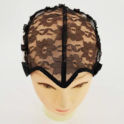 China BH-001 Hot Selling Nylon Black Mesh Rose Hair Net Weaving Stretch Wig Net Weaving Cap for sale