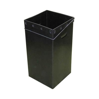 China Recyclable Deep Corrugated Plastic Tote Storage Postal Mail With Lid PP Tote Bin Custom Free Handles for sale