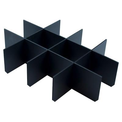 China 12H Compartments Eco-friendly Black Plastic Coroplast PP Corrugated Plastic Pallet Dividers Correx Box Divider for sale