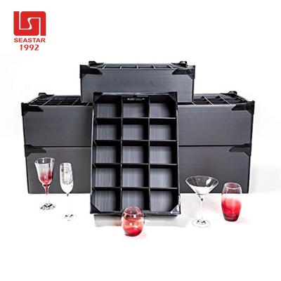 China Corflute Recyclable Folding Corflute Packing Box Custom Glass Plastic Box Corflute Box For Glass Cups Package for sale