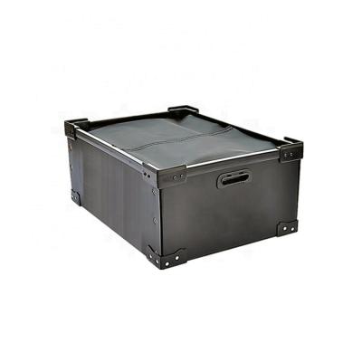 China Recycled Materials Electronics Packing Package Black Box Antistatic Plastic for sale