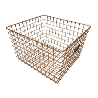 China Sustainable Desktop Storage Large Capacity 33x29.5x20h Cm Indoor Wire Laundry Basket for sale