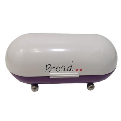 China 2021 New 41x20x20cm Sustainable Kitchen Food Metal Bread Box With Large Capacity for sale