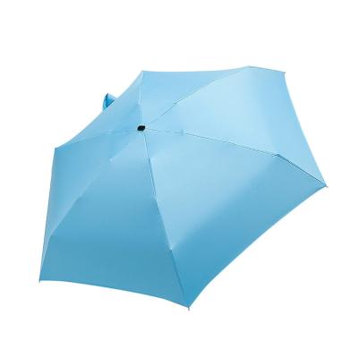 China Hot Selling High Quality Mini Pocket Sun Umbrellas Custom 5 Times Minimalist Paraguas Sombrillas Anti UV Waterproof for sale