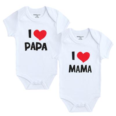 China Hot Selling Comfy Breathble Jumpsuit Newborn Infant Baby ropa de bebe i love you clothes romper boy cotton baby clothes set for sale