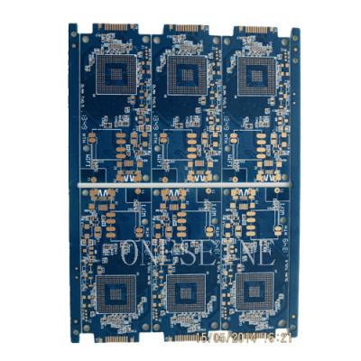 China 8 Layer BGA Boards Multilayer PCB Board Fr4 Fr5 Substrate Blue Solder Mask for sale