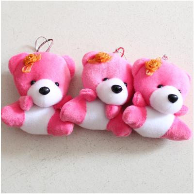 China Newest Smallest Cheapest Plush Wedding Toys Mini Teddy Bear Plush Toy Key Chain for sale