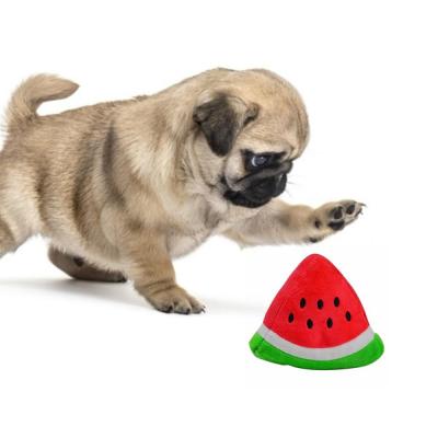 China Resistant Plush Toy Pet Chew Toy Squeaky Fruit Stuffed Funny Cute Bite Cartoon Pet Toy for sale