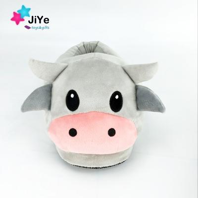 China Anti-odor winter child cow plush slippers wholesale for sale