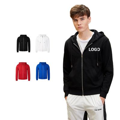 China Anti Shrink Fast Shipping Full Zip Up Hoodie White Hoodies Men Jacket Sweatshirt Zip Up Jacket Cotton Hoodie Unisex for sale