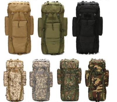 China Large Capacity 65L Tactical Bag Wholesale Waterproof Military Tactical Backpack 600D Oxford Cloth for sale