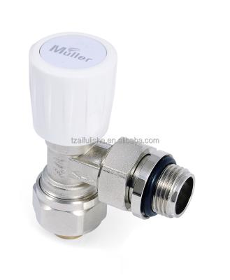 China Hot Sales Home Manual Kitchen Radiator Thermostatic Valve For Heating System Nickel Plated for sale