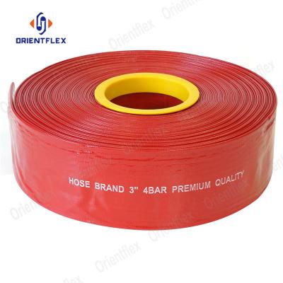 China Adjustable 1 2 3 4 6 8 10 12 Inch Flexible Agricultural Water Discharge PVC Layflat Hose Plastic Water Pump Hose for sale