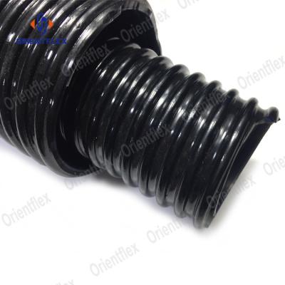 China Designed for dry applications where severe abrasion resistant PVC Propeller Heavy Duty Rigid High Density Polyurethane Scratched Handling Hose for sale