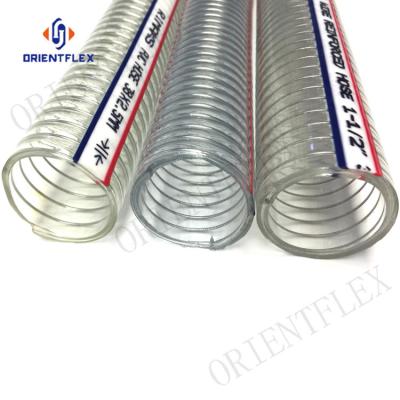 China PVC Spiral Steel Wire Super Flexible Transparent Steel Wire Sewer Pipe Reinforced Non-Toxic Reinforced Eco-friendly Reliable Pipe for sale