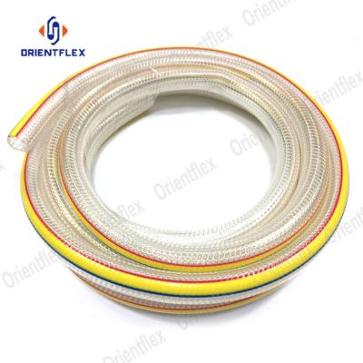 China Anti Aging Cheap Adjustable High Pressure Flexible Garden Hose PVC Knitted Garden/Water Hose Reel For Car Washing for sale