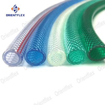 China Non-Toxic Transparent Non-Toxic Reinforced PVC Fiber Vinyl Net Water Hose Reinforced Braided Tubing Manufacturer for sale