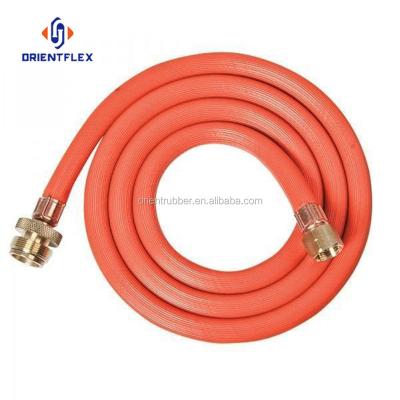 China Conveying Gas Appliance Hose 8Mm Yellow Liquid High Pressure Lpg BBQ Gas And Propane Cooking Gas Hose Replacement for sale