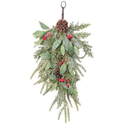 China PE Christmas Decorations Cypress Pine Christmas Dooring Hanging for sale