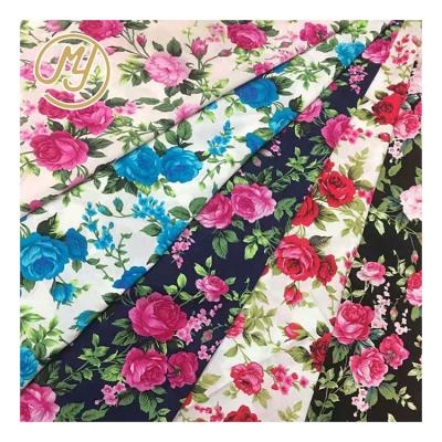 China Beautiful Large Flower Custom Multicolor Cheap Cotton Flower Fast Delivery Cotton Fabric Digital Printed Floral Fabric Printing for sale