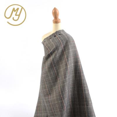 China Best Selling Woven Shrink-Resistant Men's TR Yarn Dyed Plaid Shrink-Resistant Woven Suiting Fabric for sale