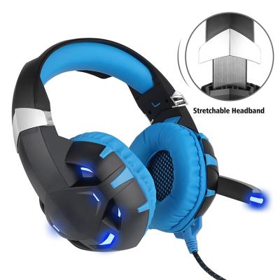 China Cheap Noise Reduction LED 7 USB Gaming Headset OEM PC Color Lighting 3.5mm Comfortable Wearing Stereo Earphone With Microphone for sale