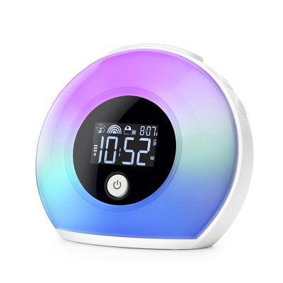 China 2020 Amazon Mini LED Alarm Wake Up Sleep Music PlayerSub Woofer Lightweight Adjustable Colorful BT Speaker for sale