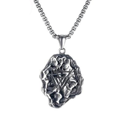 China Attractive New Products Finished Viking Rune Meteorite Stainless Steel Mens Pendant for sale