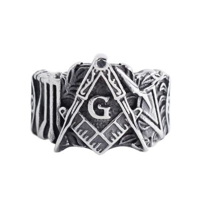 China Cheap Masonic Rings Latest Design Stainless Steel Ring Masonic Jewelry Eye-Catching Freemason for sale