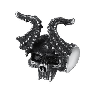 China Peripheral Punk Wholesale Mens Game Ring Jewelry Skull And Dominant Octopus Stainless Steel Demon Ring for sale