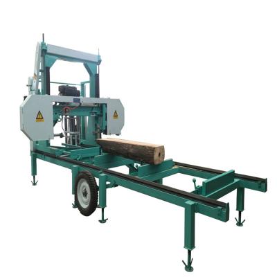 China Automatic Wood Band Saw Portable Sawmill Price / horizontal bandsaw mill machine for wood cutting for sale