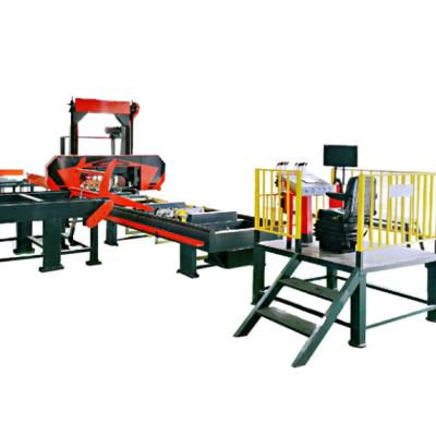 China High Efficiency Double Column CNC Automatic Saw Mill Horizontal Band Saw Belt Sawing Cutting Machine en venta