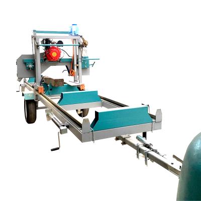 中国 CE Approved 15HP Petrol Engine Portable Horizontal Log Sawmill with 4 m to 8 m Trailer 販売のため