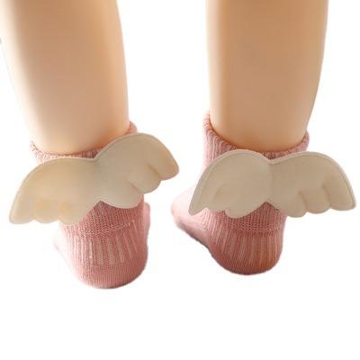 China 2021 QUICK DRY newborn socks angel wings cute baby socks 0-1 year old lovely for sale