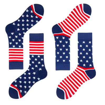 China Wholesale high quality custom cotton QUICK DRY cotton socks new arrival American flag pattern socks men's soft cmax soft socks for sale