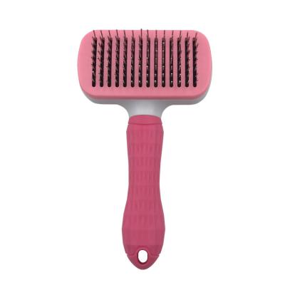 China Hot Sale Factory Stocked High Quality Self Cleaning Grooming Pet Comb Dog Hair Slicker Brush for Dogs and Cats for sale