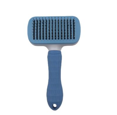 China 2022 New Stocked Type Self-cleaning Pet Grooming Brush Pet Grooming Comb for Cat and Dog for sale